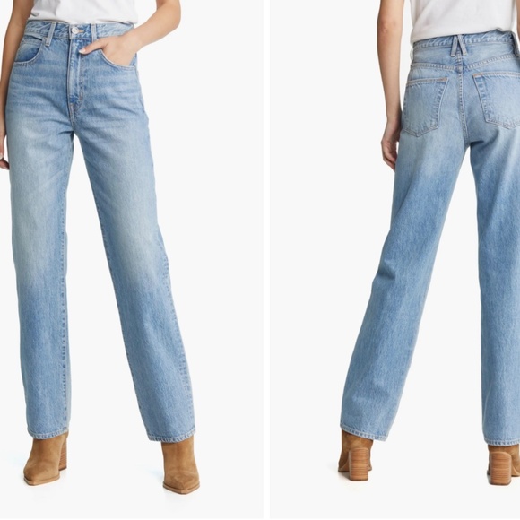 SLVRLAKE Denim - SLVRLAKE London High Waist Straight Leg Jeans In Playing With Fire Wash